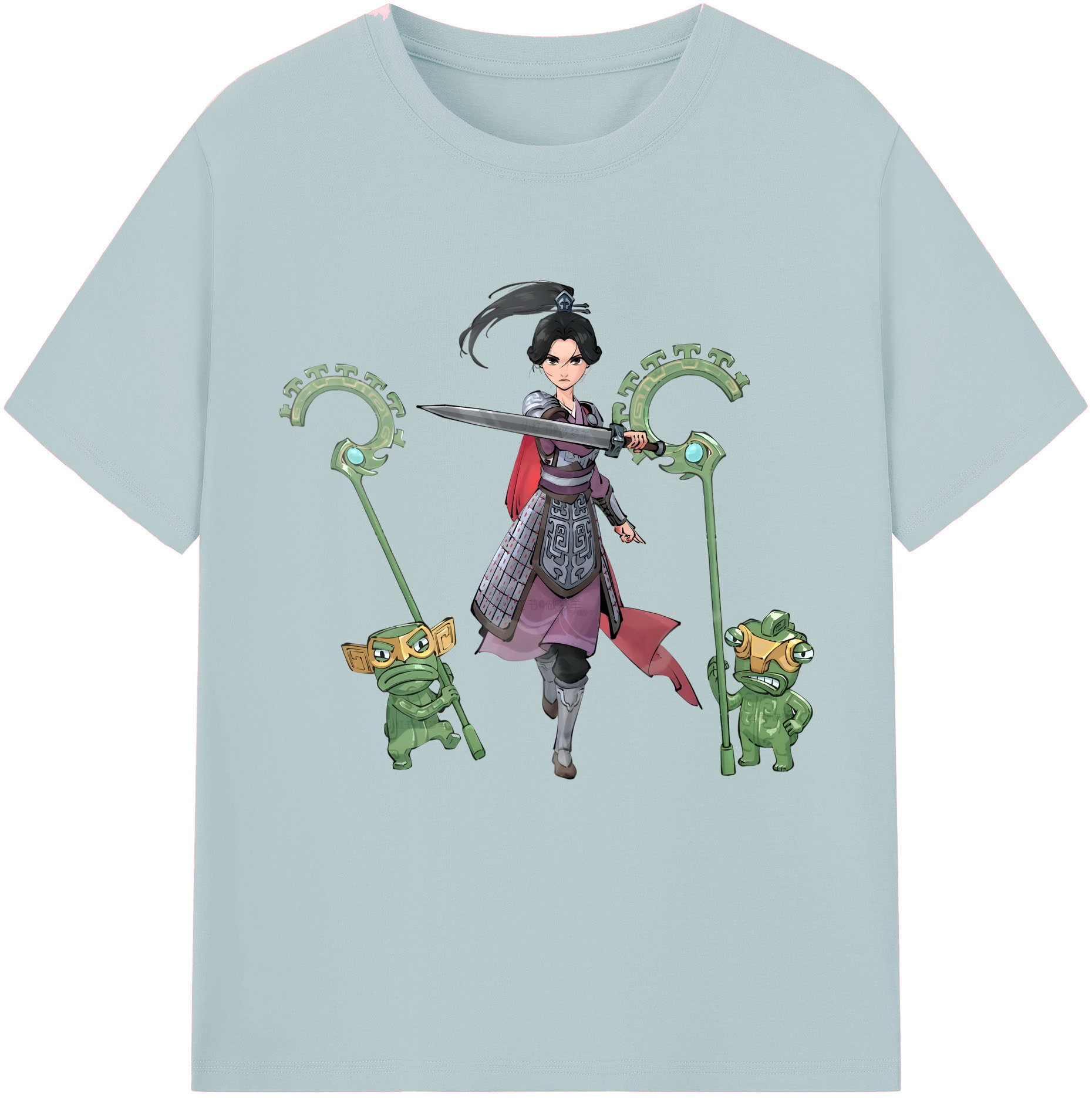 （画像用） Ne Zha 2 ナタ 魔童の大暴れ 綿100％半袖Tシャツ（フロントプリント）